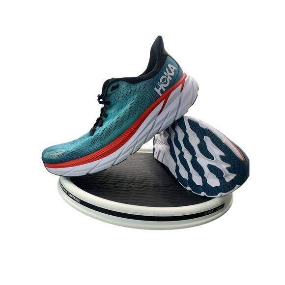Hoka One One Other - Hoka One One Clifton 8 Men’s Running Shoes Teal/Black Size US 8.5D